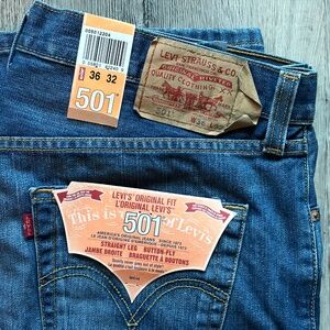 Levi's Men's 501 Original Fit Straight Leg Jeans 36W x 32L